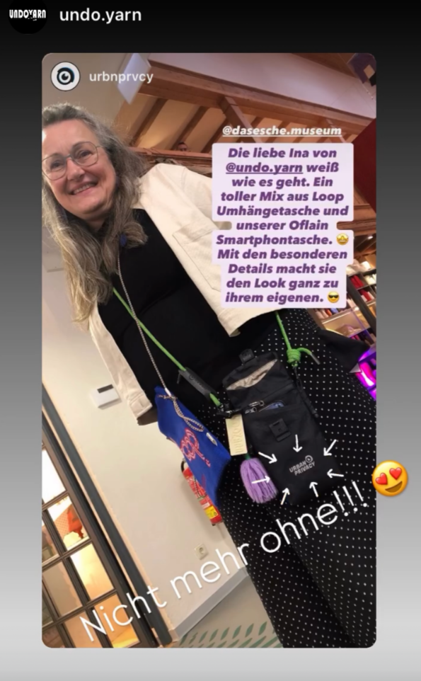 OFLAIN V2 I the anti-tracking faraday bag with stylish smartphone necklace blocks WLAN, GPS, WIFI, RFID