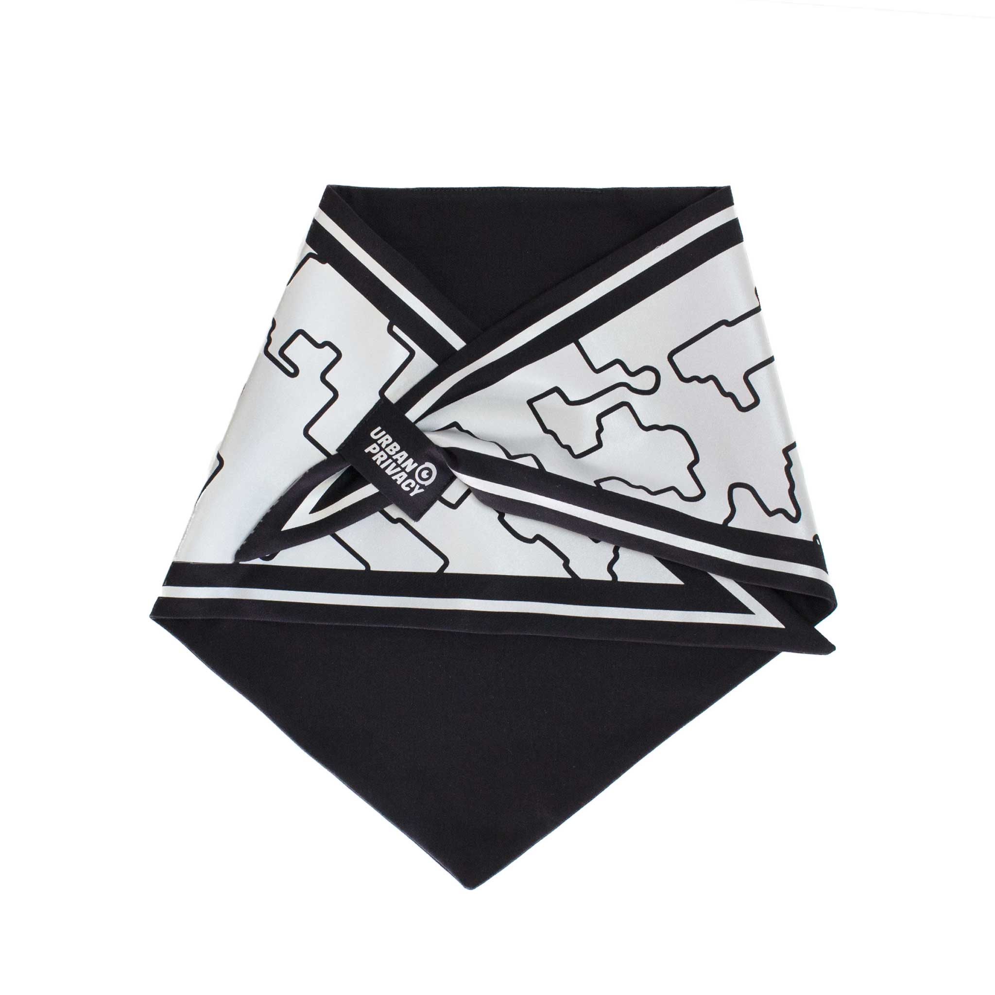 DREIECKS BANDANA | Unisex Dreieckstuch mit reflektierenden Print gegen Blitzlichtfotos aus Bio-Baumwolle