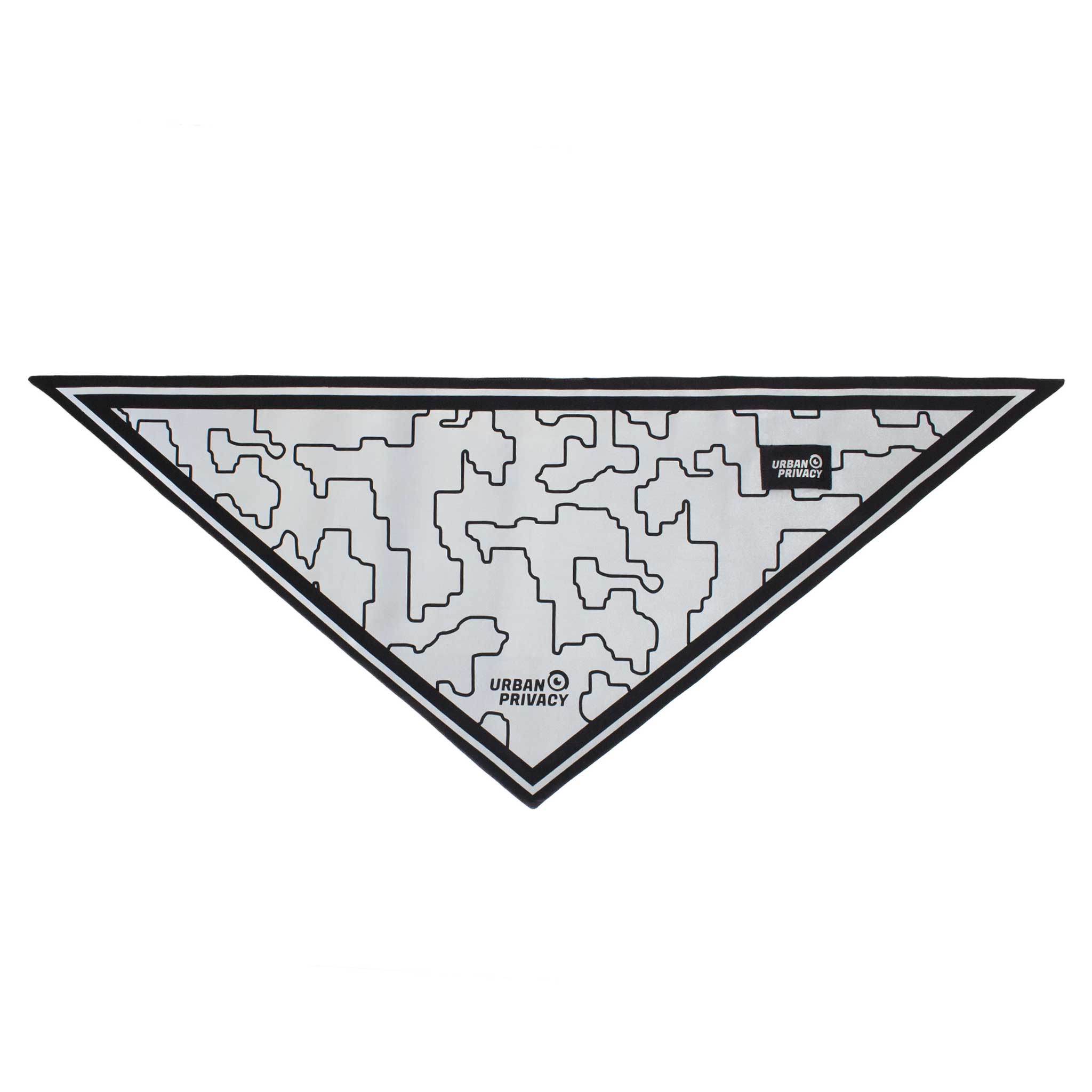 DREIECKS BANDANA | Unisex Dreieckstuch mit reflektierenden Print gegen Blitzlichtfotos aus Bio-Baumwolle