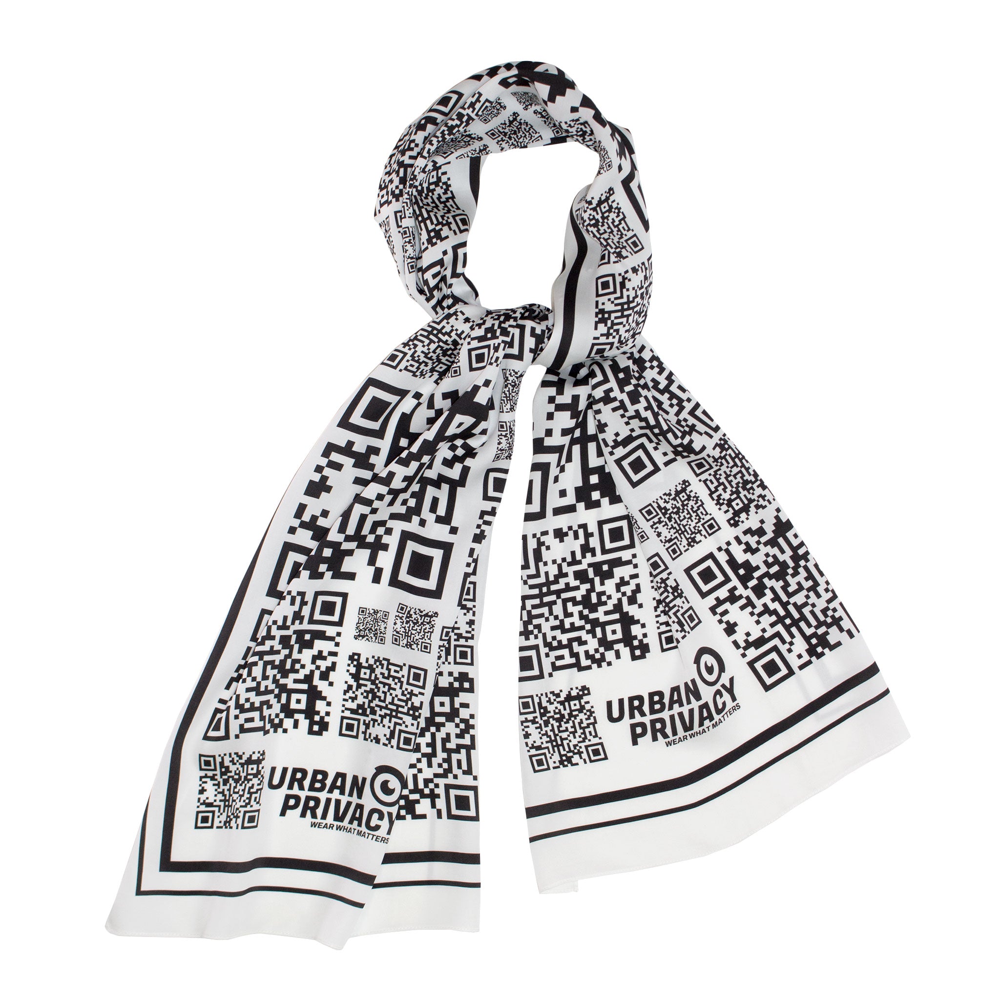 STOP TAKING PICTURES OF ME I Unisex Schal mit QR-Code Print für mehr Privatsphäre, aus Tencel