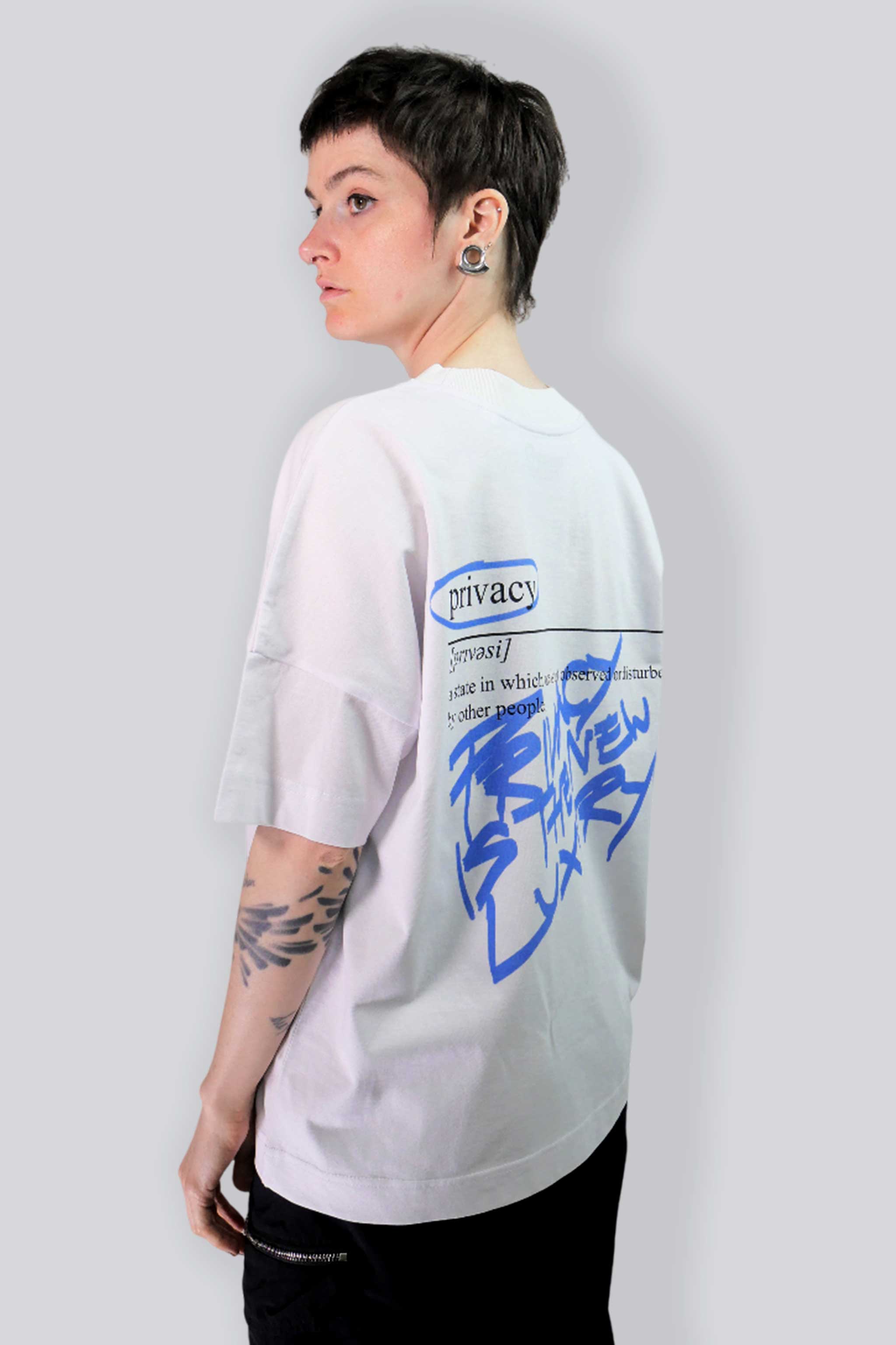 PRIVACY IS THE NEW LUXURY | Eco Unisex T-Shirt with Statement Print, made from organic cotton