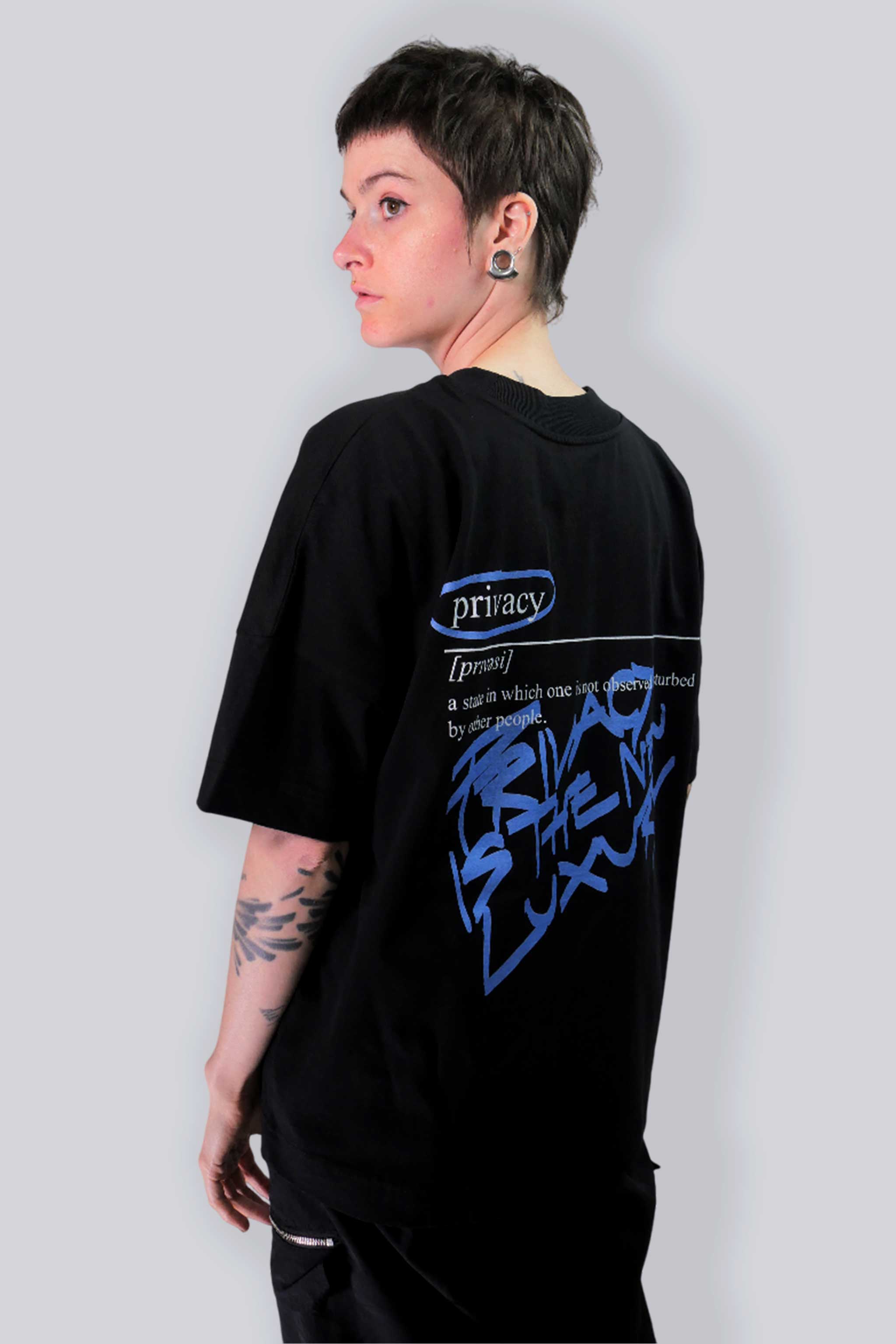 PRIVACY IS THE NEW LUXURY | Eco Unisex T-Shirt with Statement Print, made from organic cotton