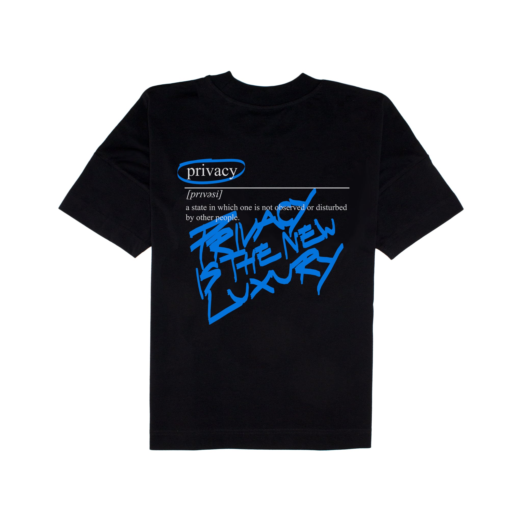 PRIVACY IS THE NEW LUXURY | Eco Unisex T-Shirt with Statement Print, made from organic cotton