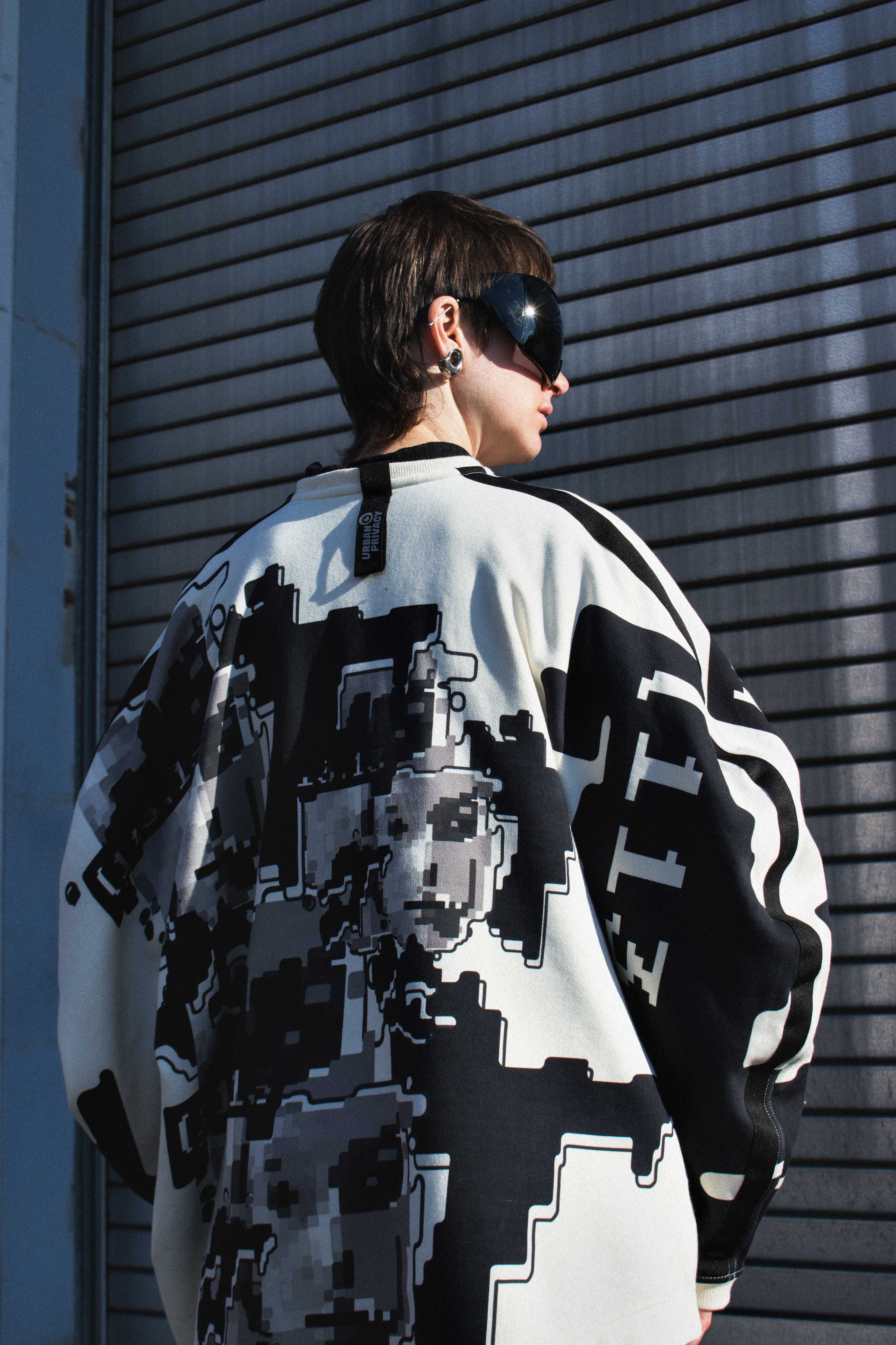 FACEPTION RELOADED SWEAT PREMIUM I Unisex Sweatshirt with Pattern That Confuses Face Recognition