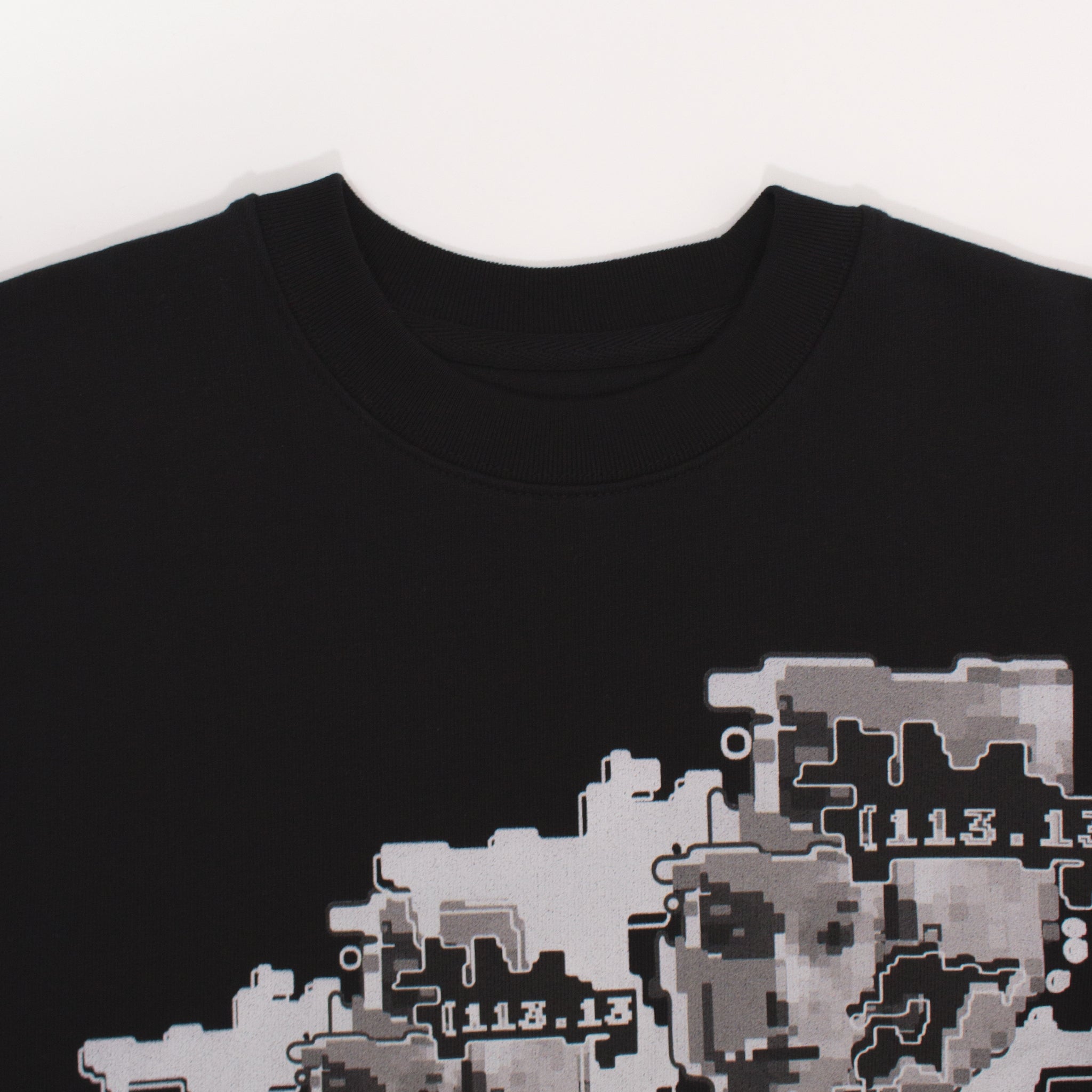 FACEPTION RELOADED I Eco Premium Unisex Sweatshirt with Pattern That Confuses Face Recognition in black