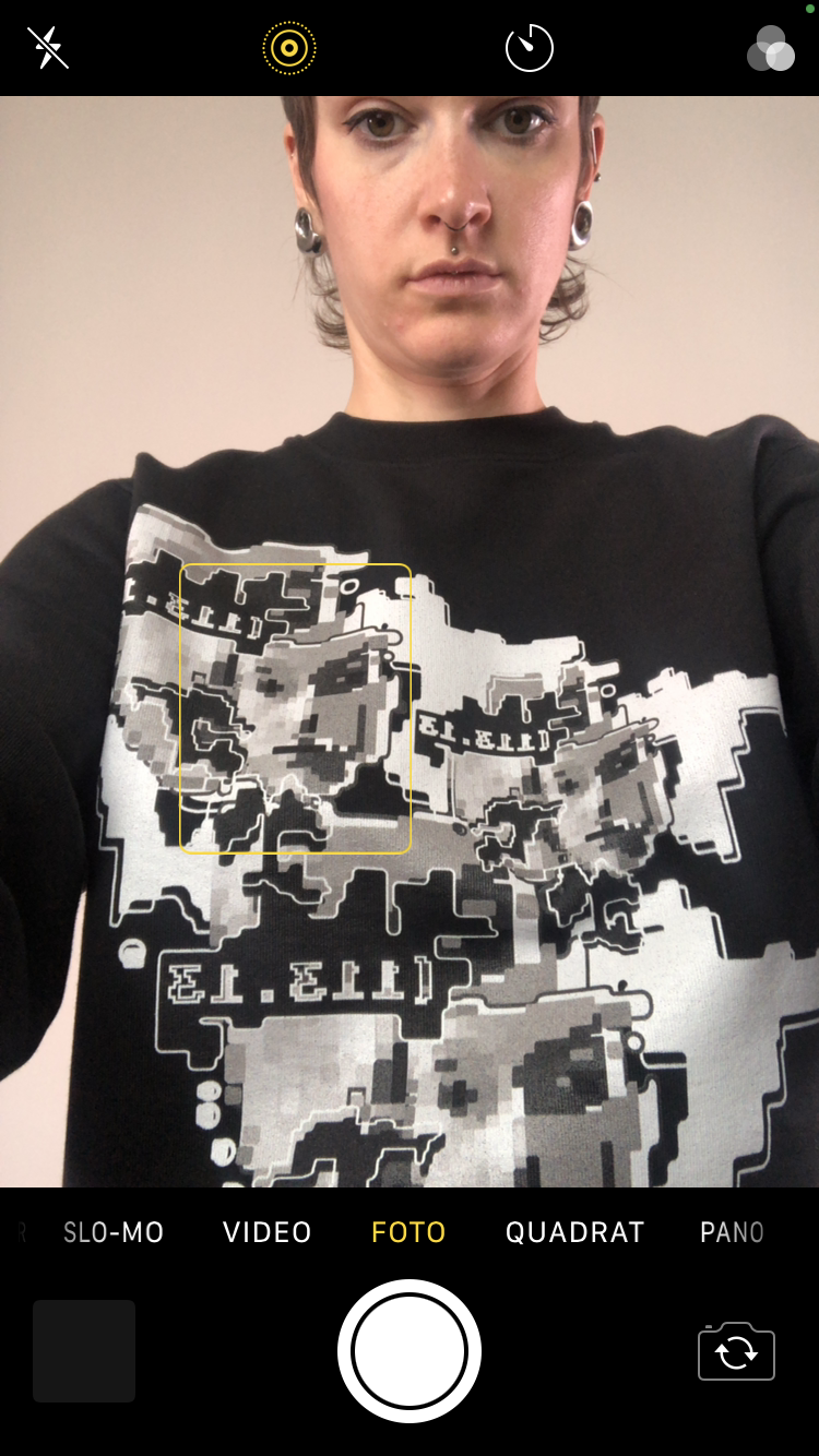 FACEPTION RELOADED I Eco Premium Unisex Hoodie with Pattern That Confuses Face Recognition in black