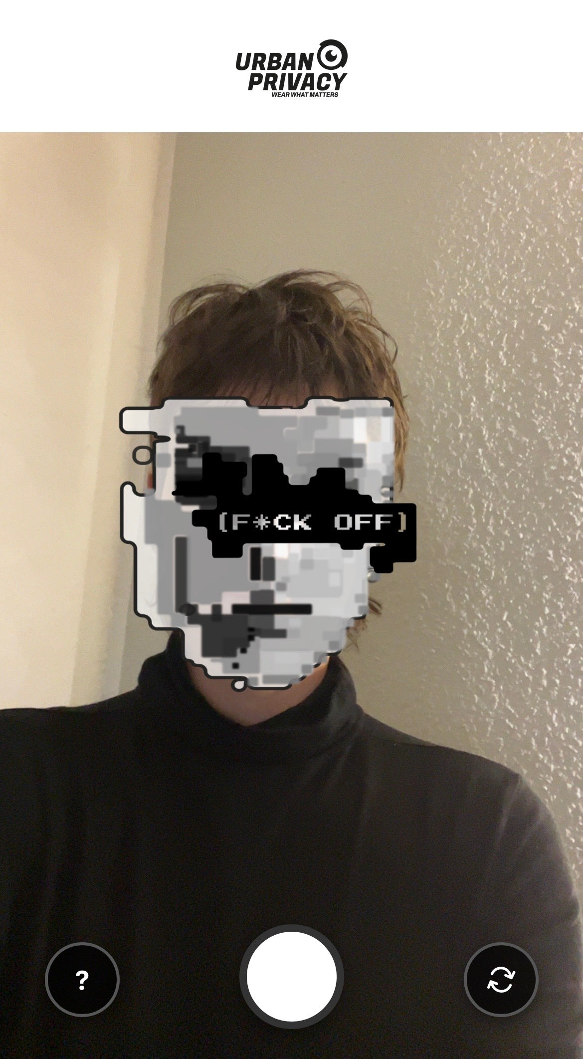 [NO PHOTOS PLS] | Eco Unisex Oversize T-Shirt Look But Don't Capture QR-Code Print in White