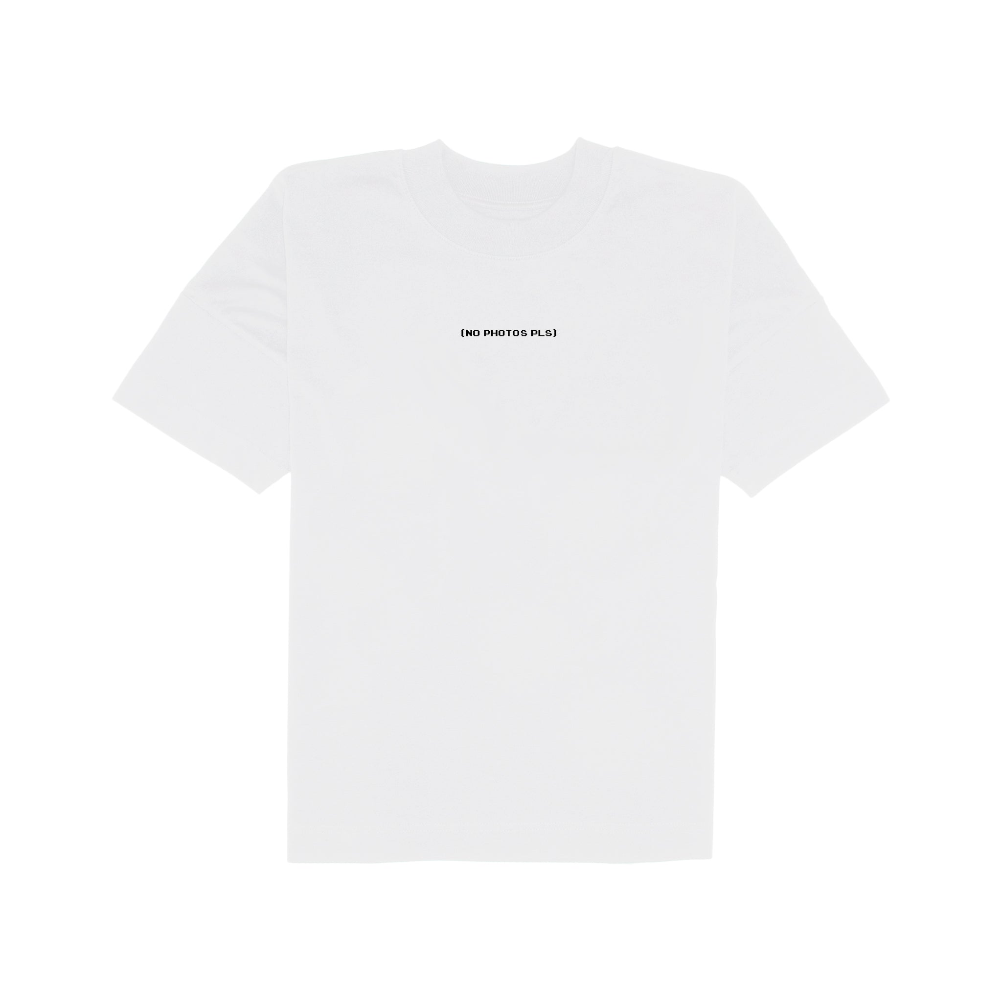[NO PHOTOS PLS] | Eco Unisex Oversize T-Shirt Look But Don't Capture QR-Code Print in White