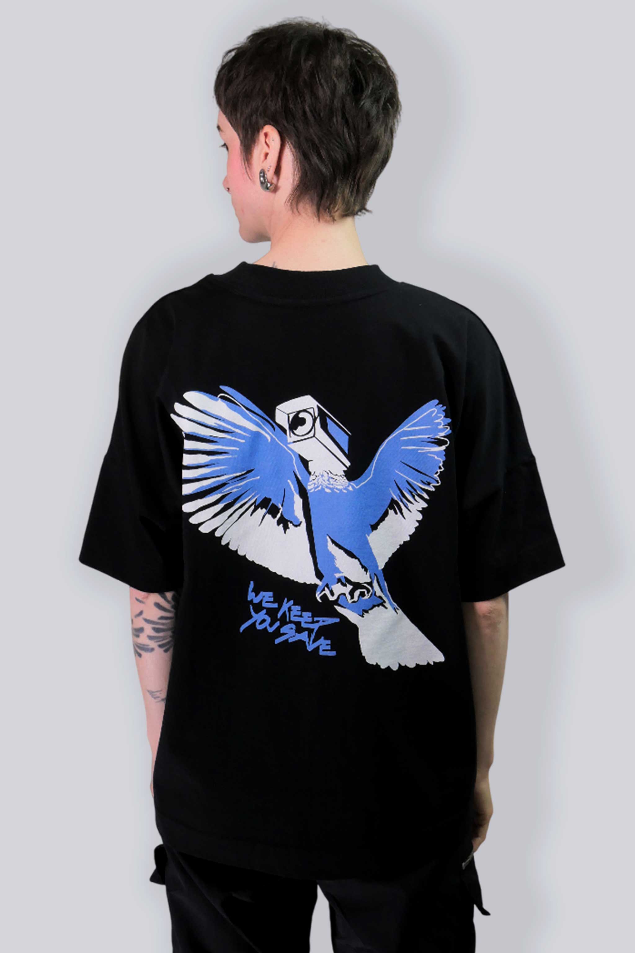 SURVEILLANCE PIGION | Unisex T-Shirt with Statement Print, made from organic cotton