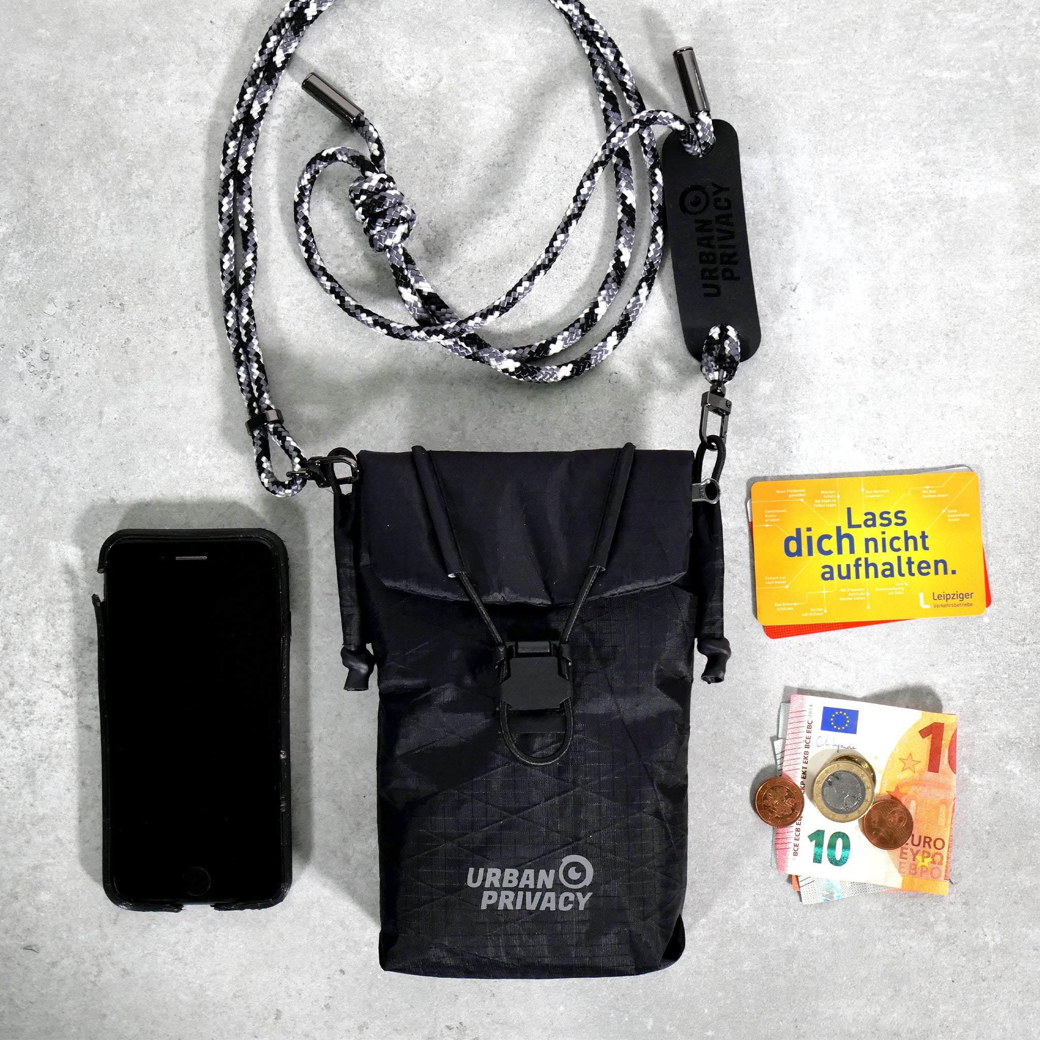 OFLAIN V2 - the anti-tracking faraday bag with stylish smartphone necklace